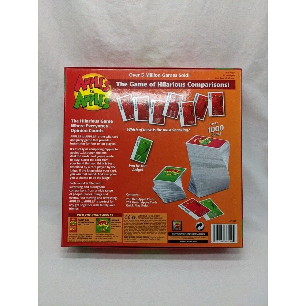 Apples To Apples Party Box Card Game Mattel Games